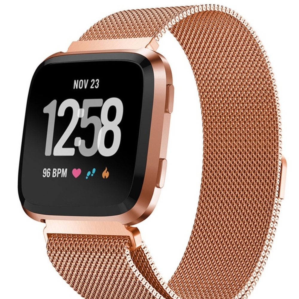 NWT Rose Gold Stainless Steel BAND Fitbit Versa1&2